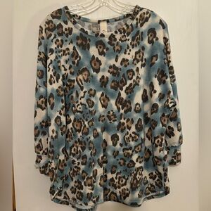 Leopard Print Women's Blouse